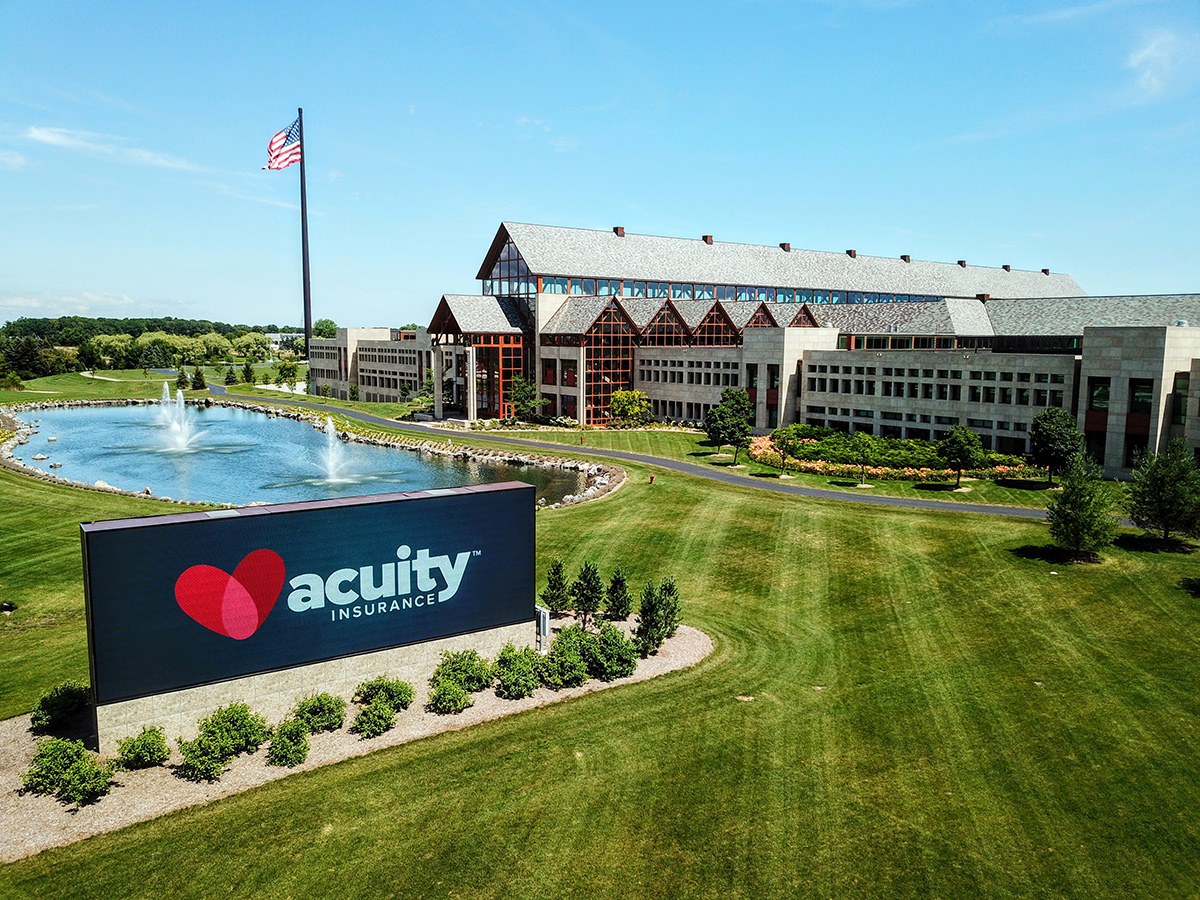 Acuity HQ Building Sign Flag